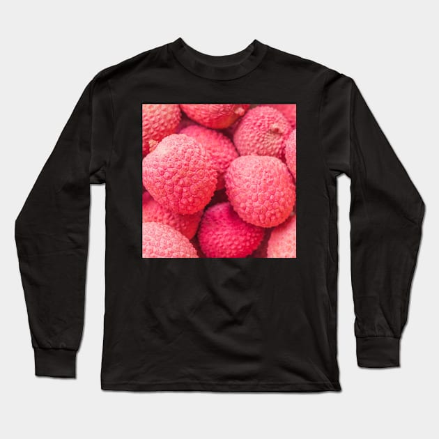 Lychee Tropical Fruits Long Sleeve T-Shirt by Pris25